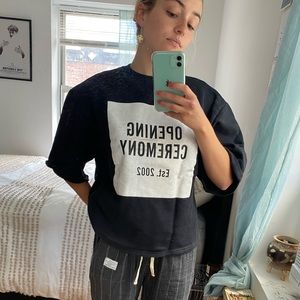 Opening Ceremony Short Sleeve Logo Sweatshirt